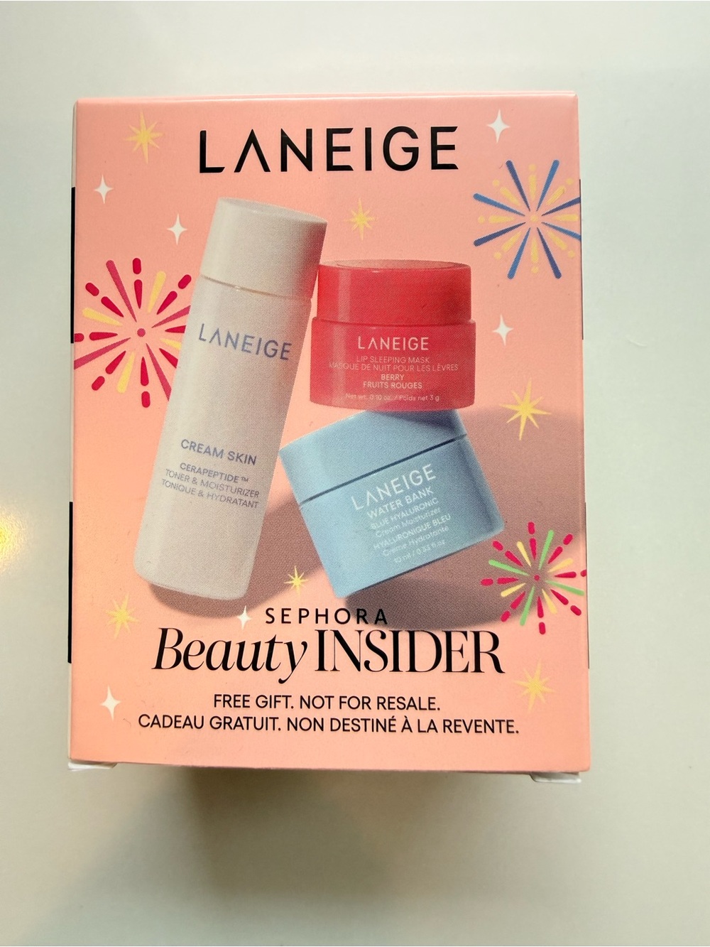 LANEIGE Hydrating Mini Set in Pink and Pastel Blue Packaging